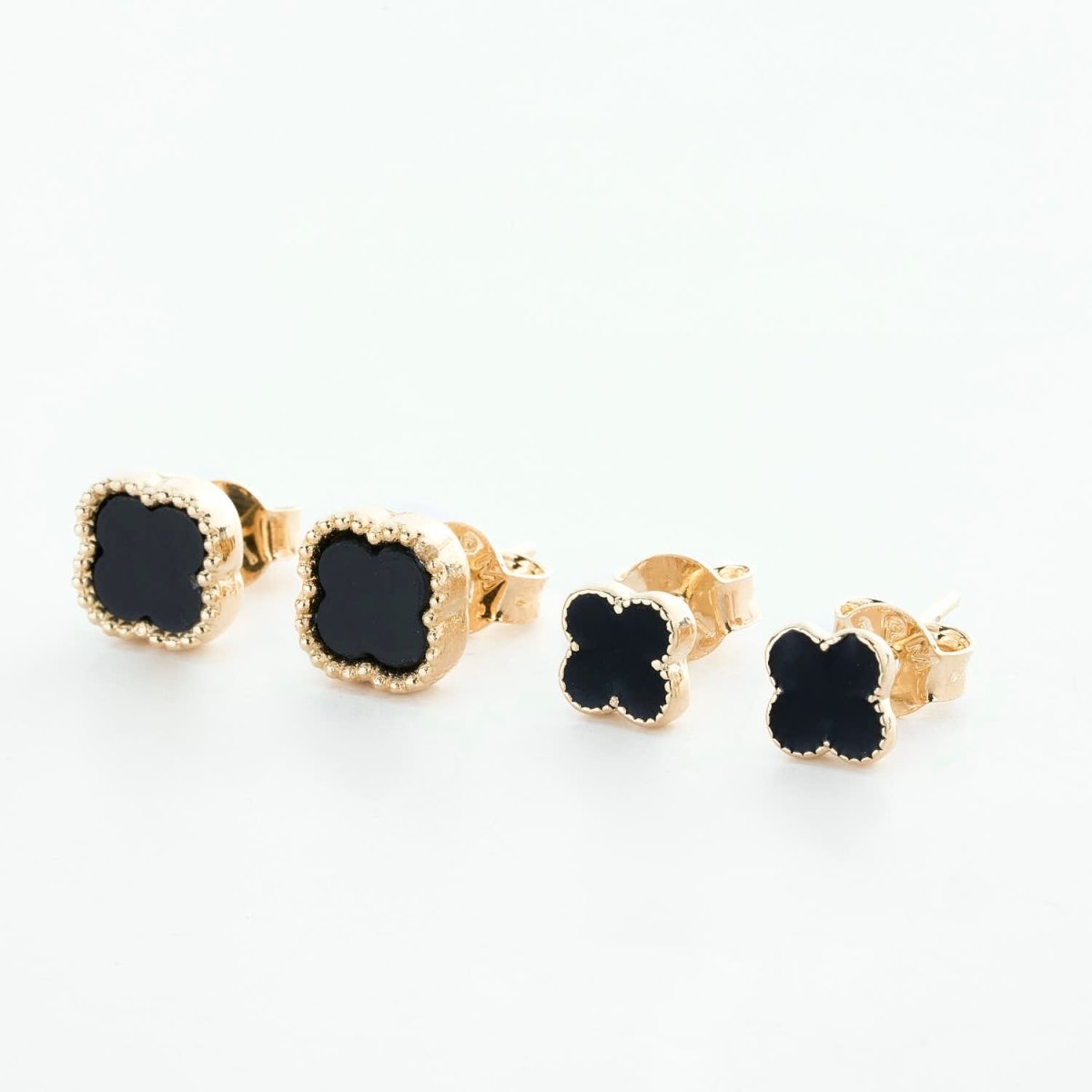 Matte Black & Gold Clover Set - Leia Store