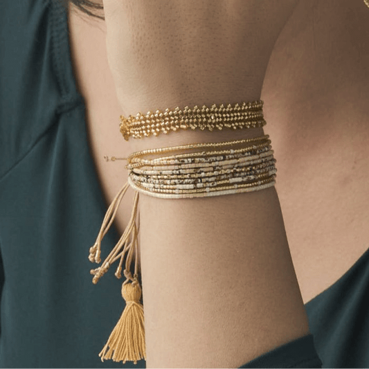 Ten - Line Gold Miyuki Bracelet - Leia Store