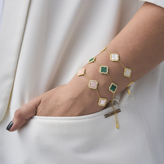 White Gold Clover Sparkle - Leia Store