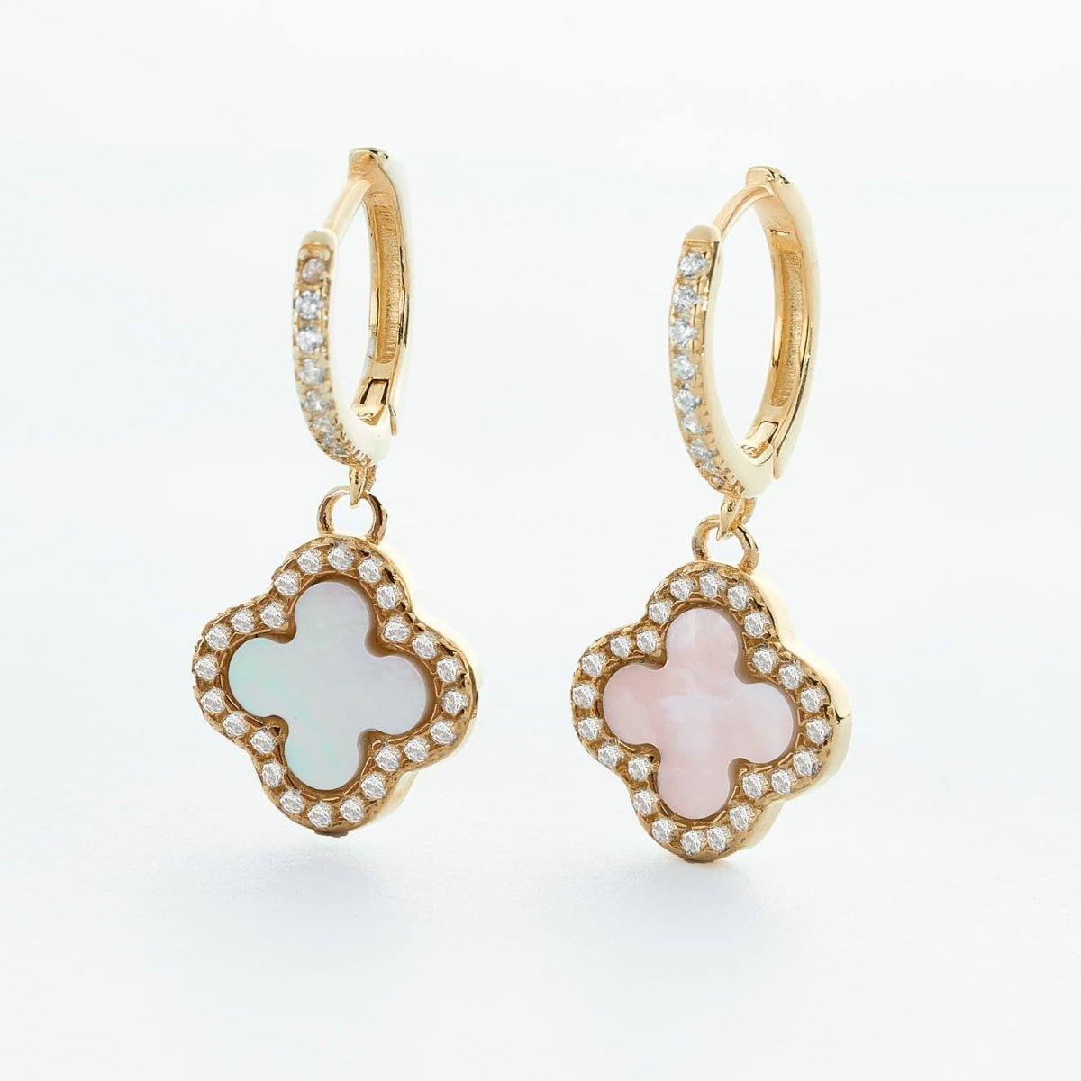 White Gold Clover Sparkle - Leia Store