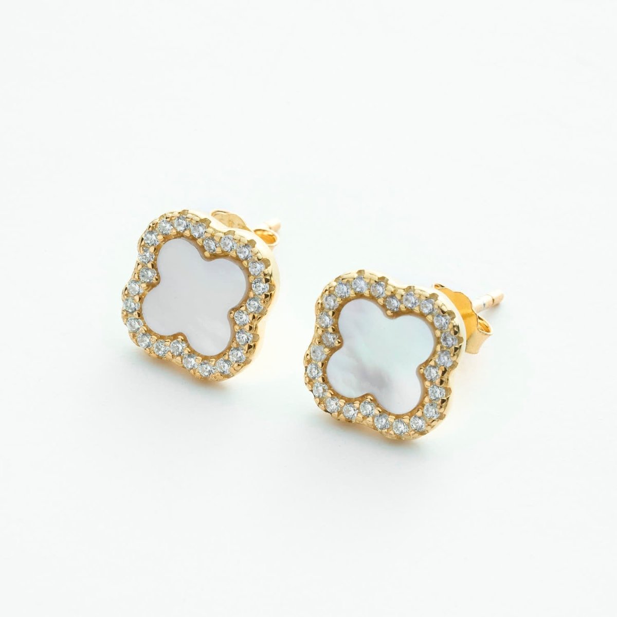 White Golden Clover Sparkle - Leia Store