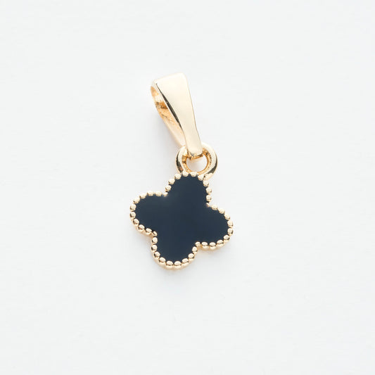Petite Mate Clover Black Gold Pendant