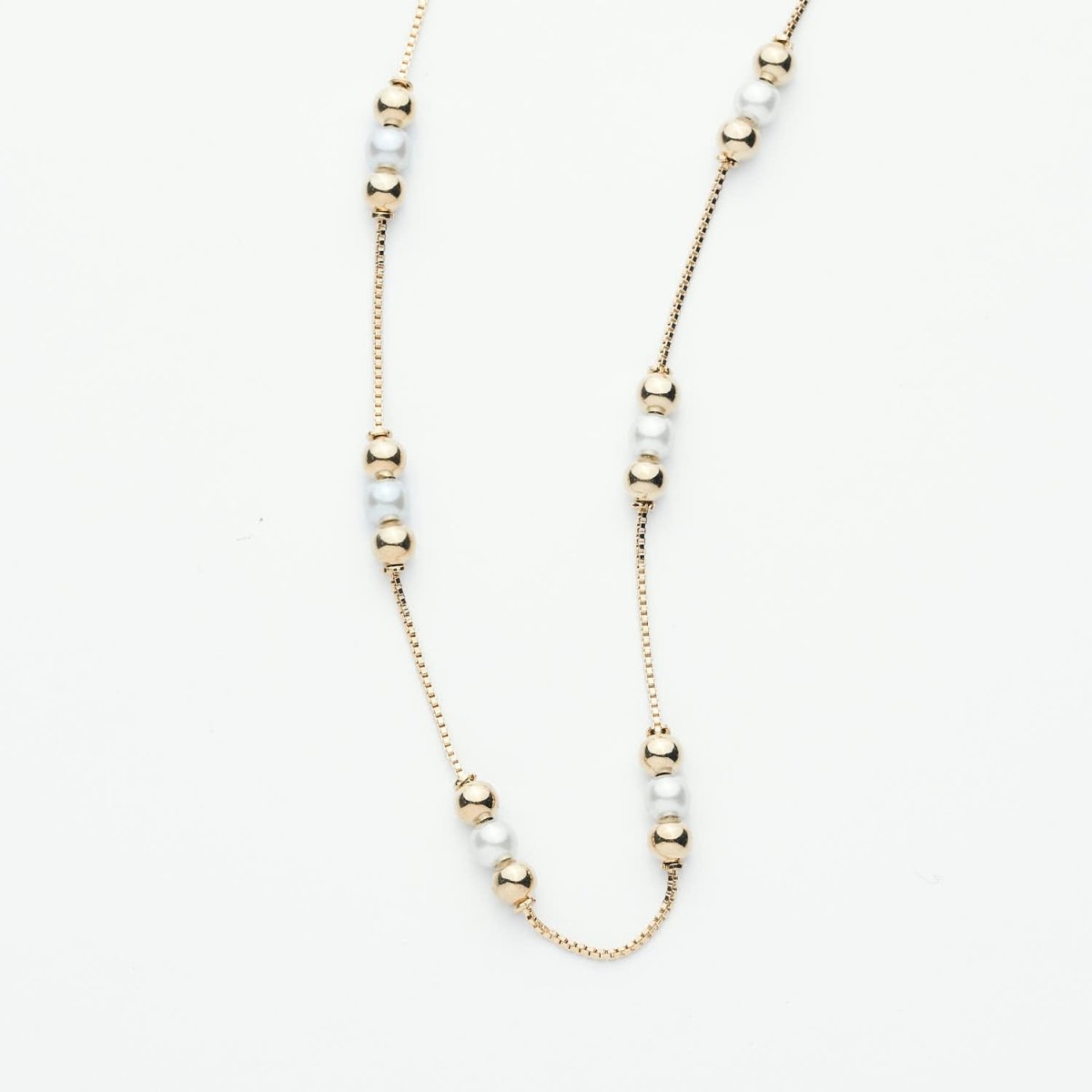 Pearl & Gold Ball Choker Necklace - Leia Store